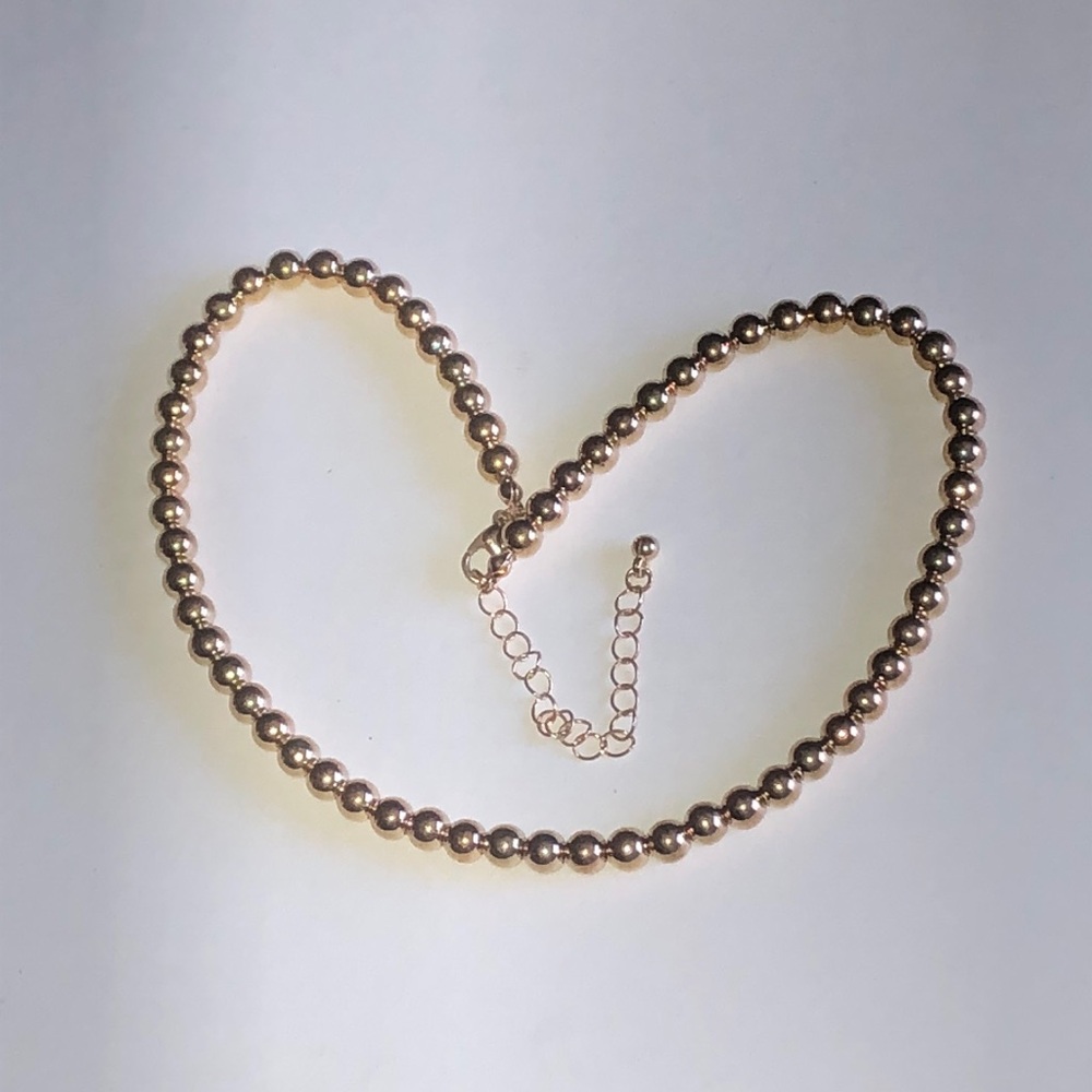 Classic Gold Tone Beaded Boho Necklace - Picture 3 of 4